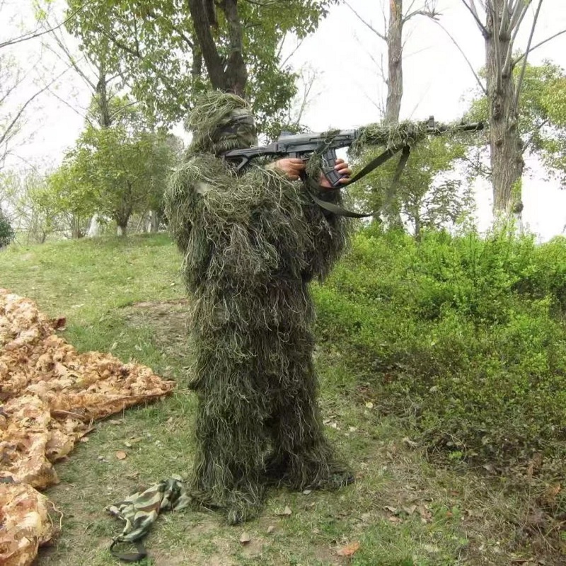 Ghillie Suit Woodland - Ghillie Anzug Jäger Jagd Wald, 3D