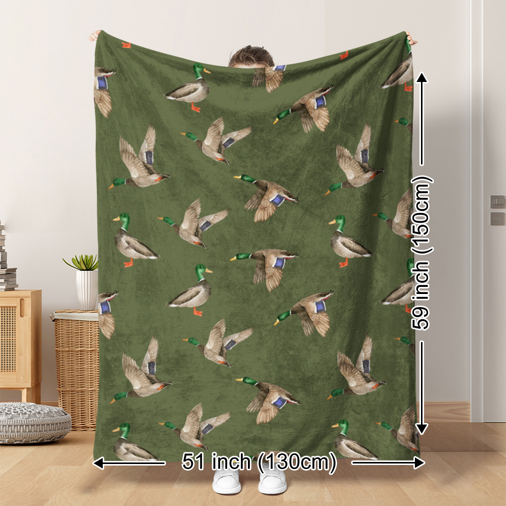 Hunting Outdoor Decor - Mallard Duck Fleece-Decke, Jagd- und Outdoor-Decke