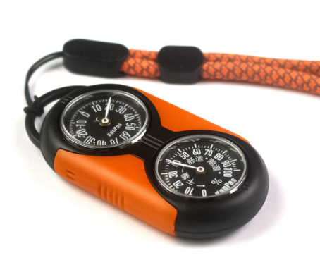 Hunting Outdoor Thermometer - 2025, Thermometer-Kompass-Set – hochwertiges Thermohygrometer für