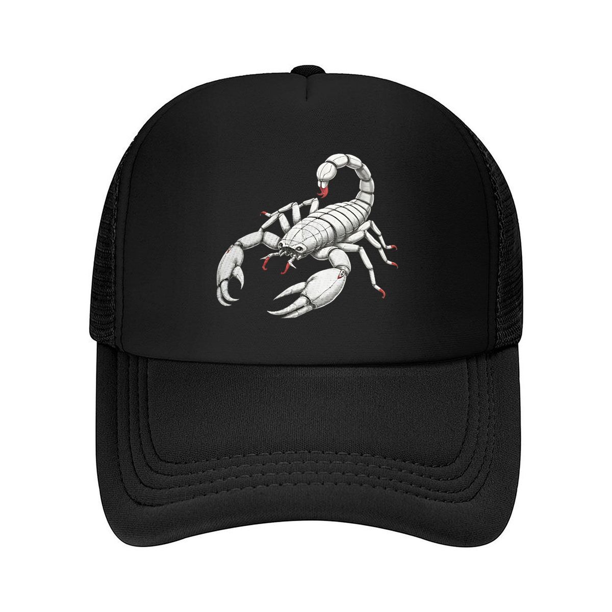 Hunting Outdoor Decor - Herren Schwarze Skorpion-Grafik-Mütze - Breitkrempige Baseballkappe