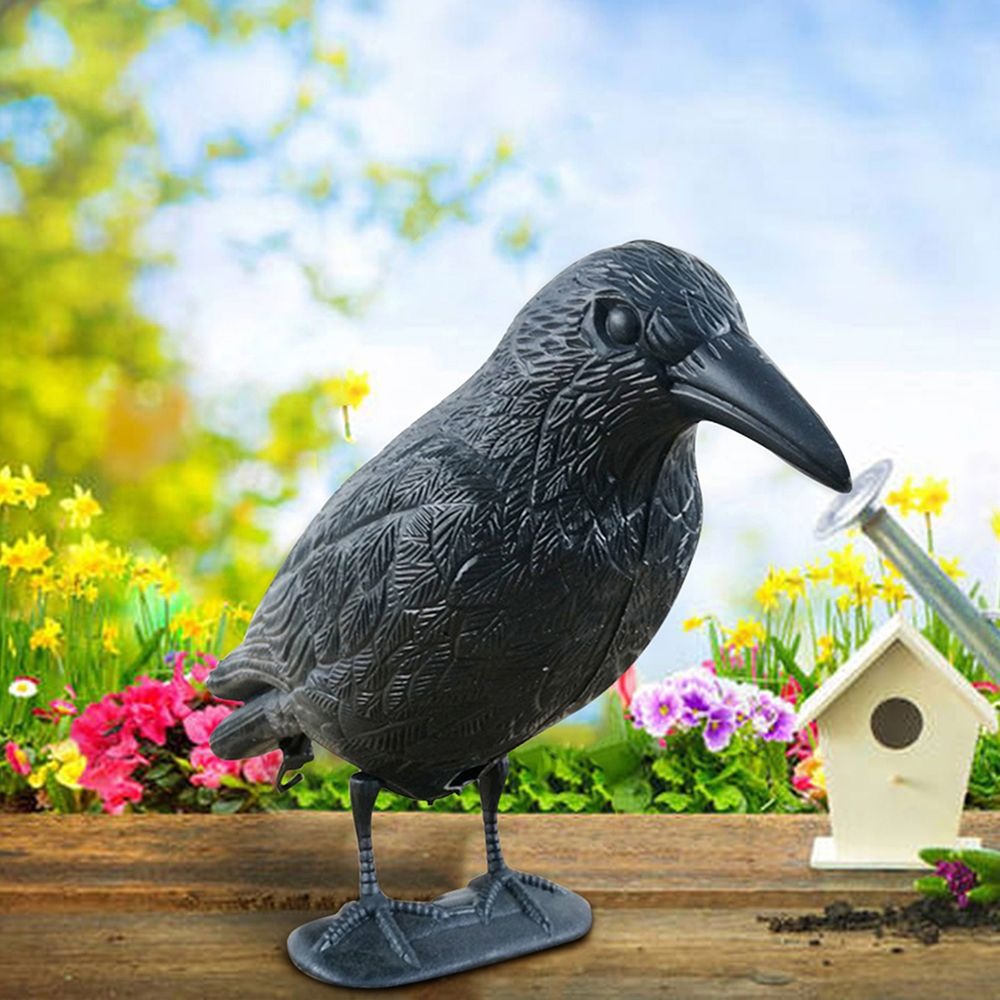 Hunting Outdoor Decor - Schwarz Lebensgroße Krähe für den Außenbereich,