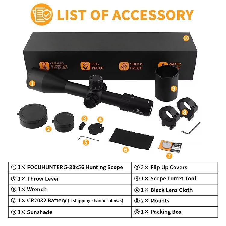 5-30X56 FFP Taktische Long Ran – Outdoor Hunting Range Bewertung und Preis