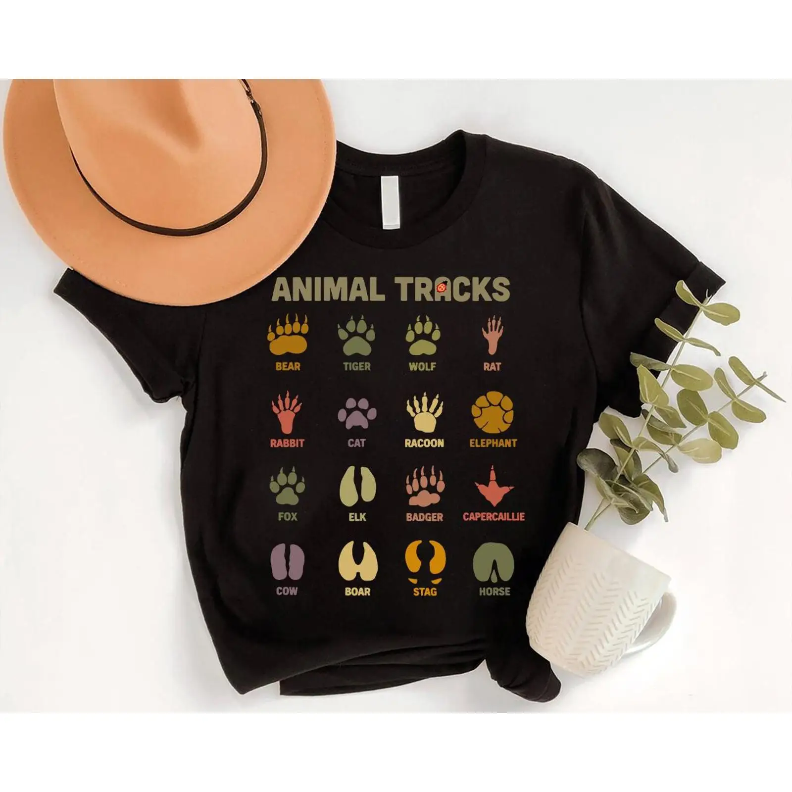 T-Shirt mit Tierpfoten-Motiv,  – Outdoor Hunting Guide Bewertung und Preis