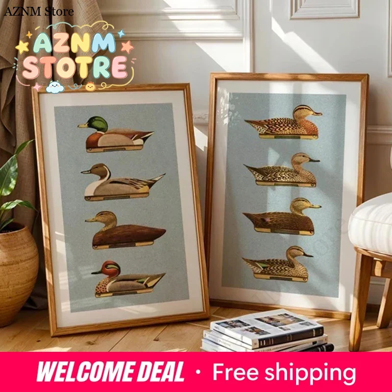 Retro Enten-Drucke Outdoor-Kun – Hunting Outdoor Decor Bewertung und Preis